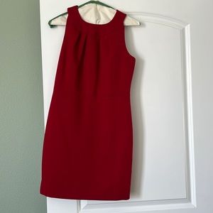 Red sheath dress